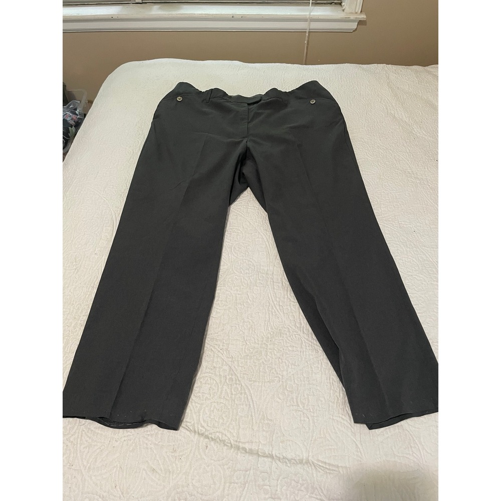 Delta Airline Uniform Pants Women's 18 Curvy Charcoal Grey Straight Leg Work‎